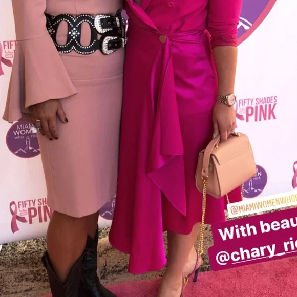 Topshop Fuchsia Satin Skirt - Picture 9 of 9